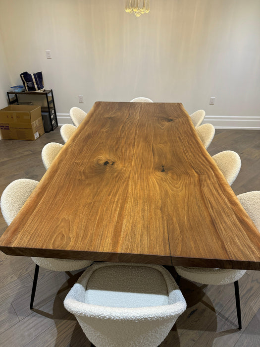 Custom Made Rectangle Book Matched Walnut Table