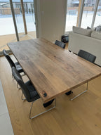 Custom Made Rectangle Dimensional Wormy Maple Table - Fractal Designs Inc