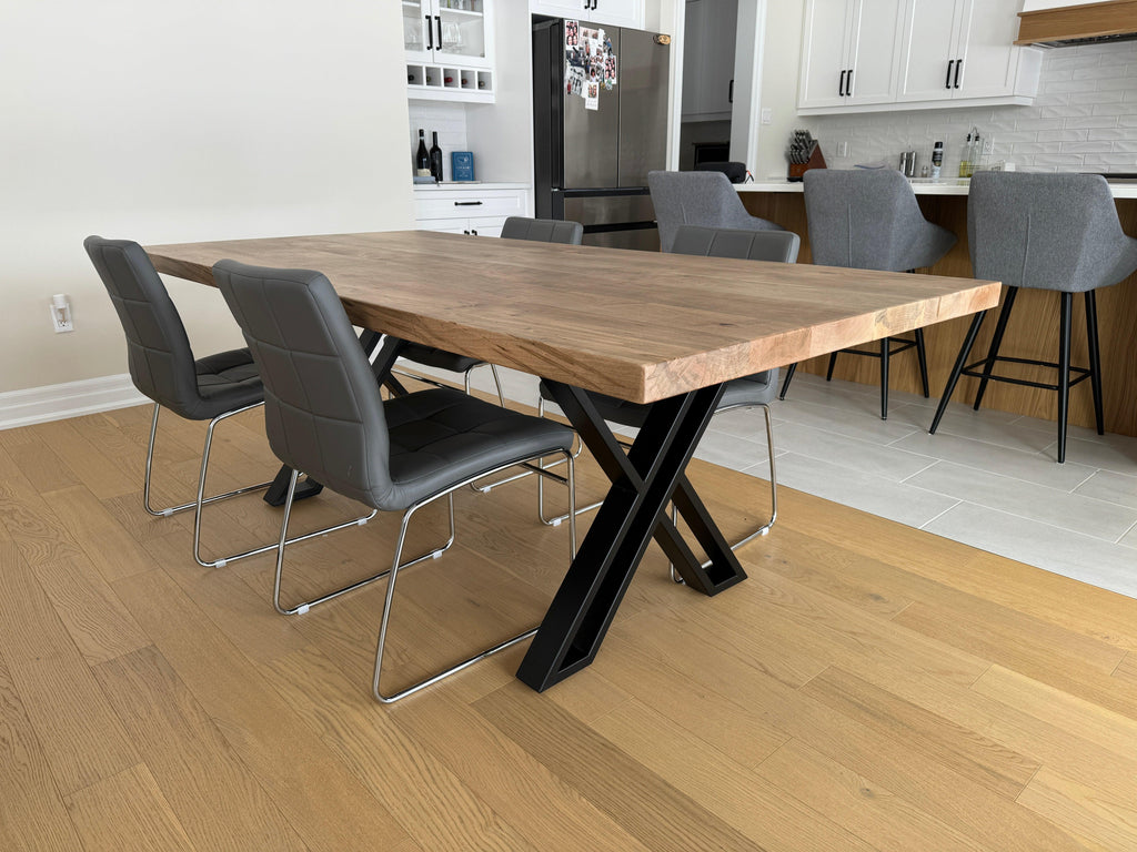 Custom Made Rectangle Dimensional Wormy Maple Table - Fractal Designs Inc