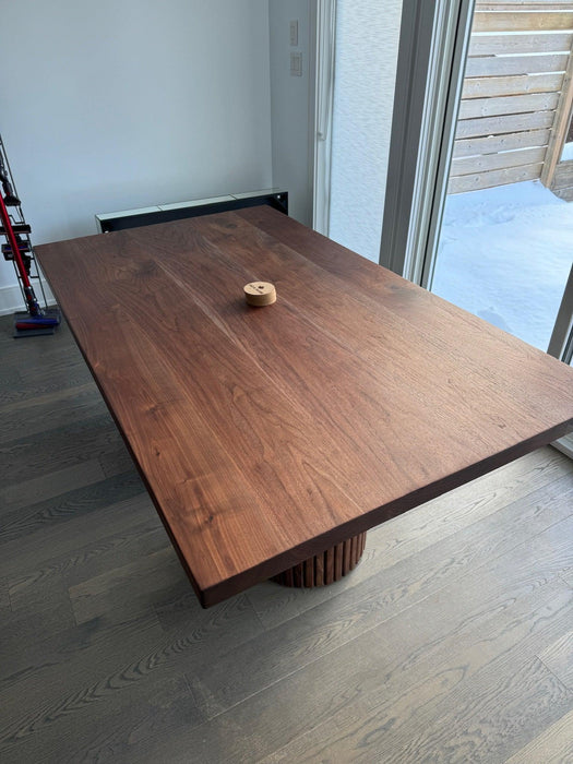 Custom Made Rectangle Dimensional Walnut Table