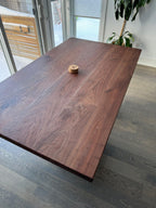 Custom Made Rectangle Dimensional Walnut Table - Fractal Designs Inc