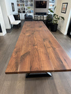 Custom Made Rectangle Dimensional Walnut Table - Fractal Designs Inc
