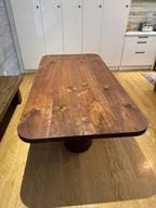 Custom Made Rectangle Dimensional Walnut Table - Fractal Designs Inc