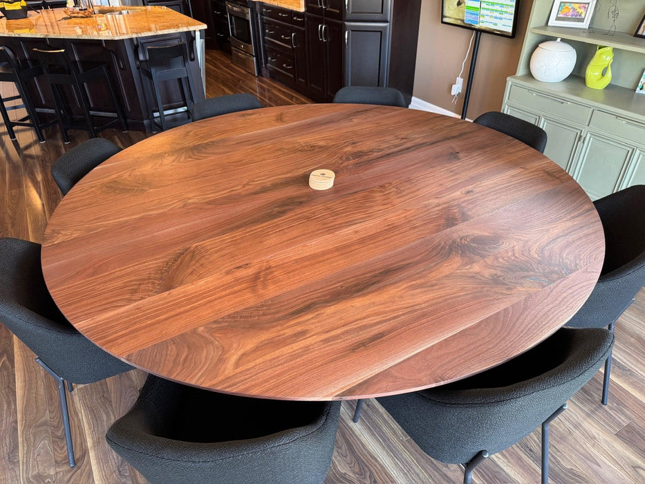 Custom Made Round Walnut Table