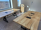 Custom Made Rectangle Book Matched Maple Table - Fractal Designs Inc