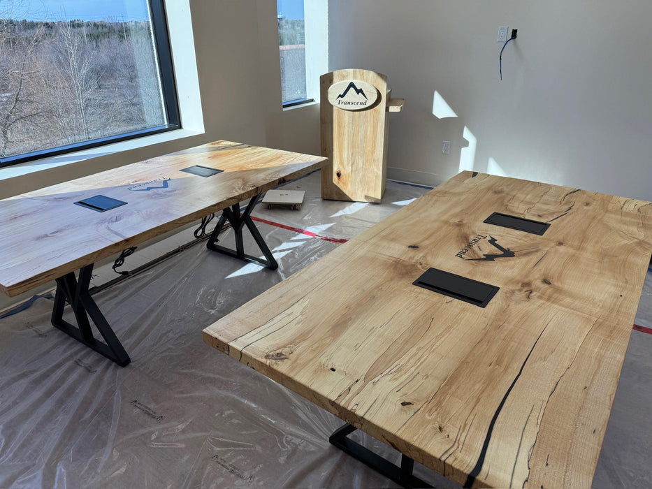 Custom Made Rectangle Book Matched Maple Table