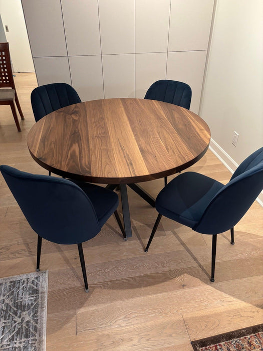 Custom Made Round Walnut Table