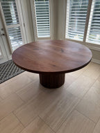 Custom Made Round Walnut Table - Fractal Designs Inc