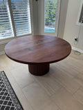 Custom Made Round Walnut Table - Fractal Designs Inc