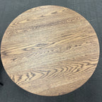 Round Oak Dining Table 35” with bevel Edge