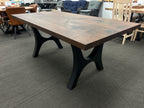 Straight edge walnut Bookmatched dining table 72L 38W