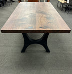 Straight edge walnut Bookmatched dining table 72L 38W