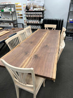 Custom Made Rectangle Book Matched Walnut Table - Fractal Designs Inc