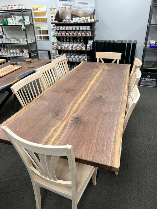 Custom Made Rectangle Book Matched Walnut Table