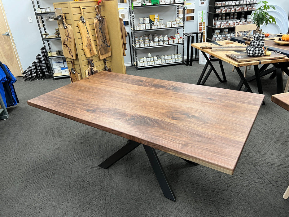 Custom Made Rectangle Dimensional Walnut Table