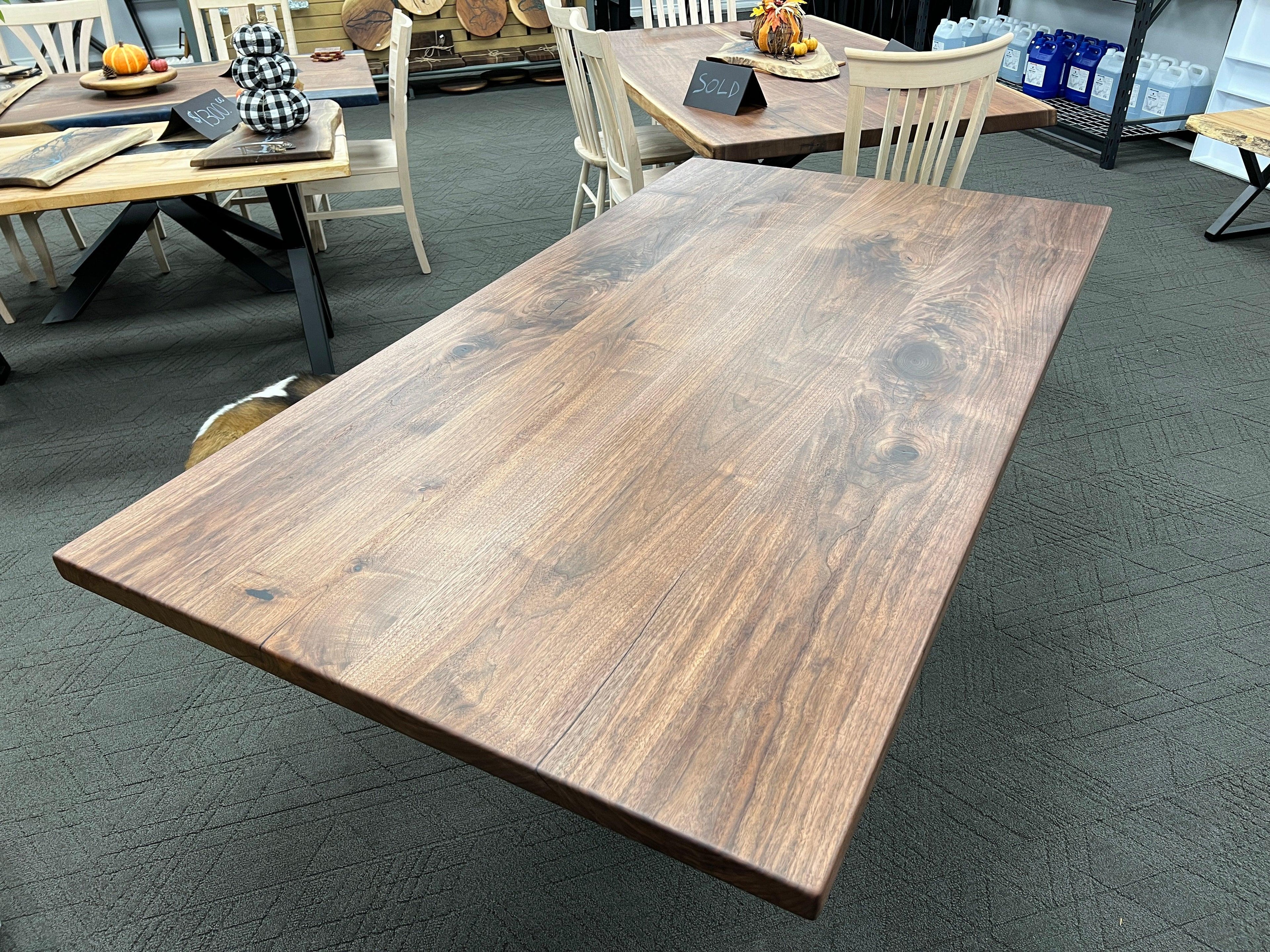 Custom Made Rectangle Dimensional Walnut Table - Fractal Designs Inc