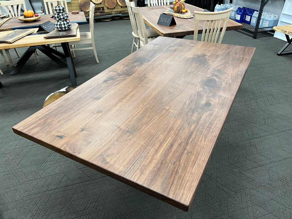 Custom Made Rectangle Dimensional Walnut Table