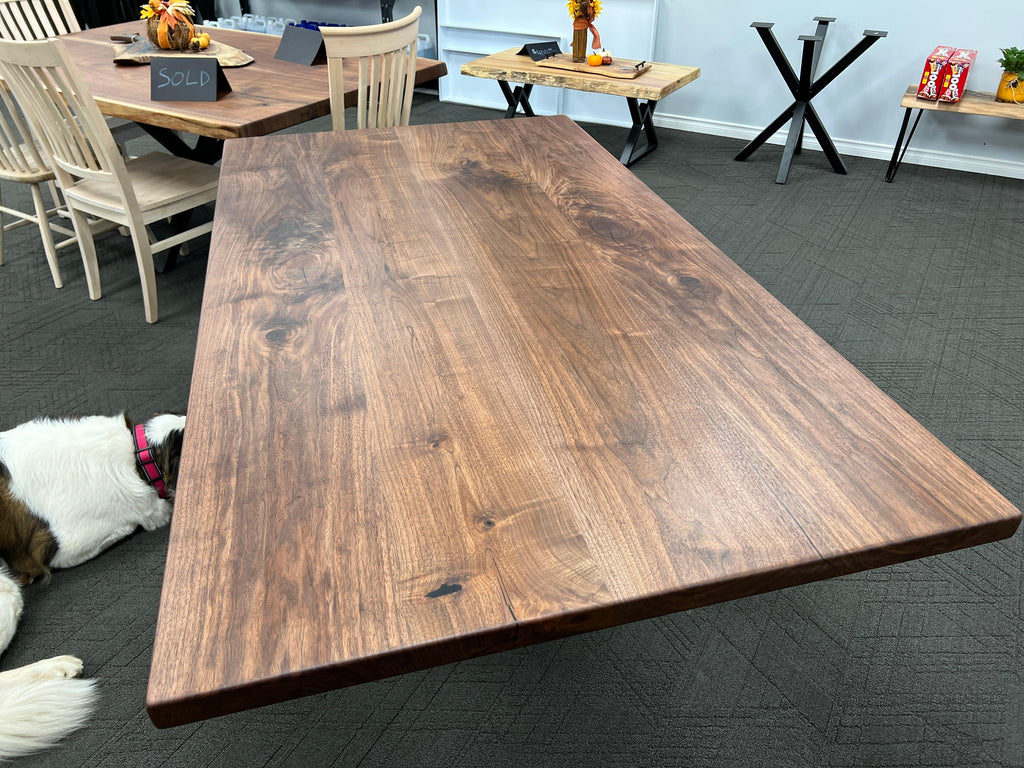 Custom Made Rectangle Dimensional Walnut Table - Fractal Designs Inc