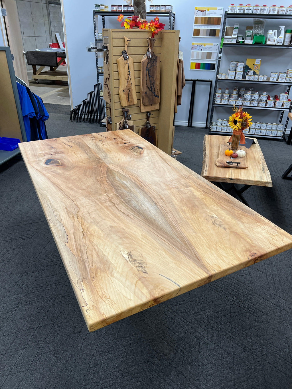 Custom Made Rectangle Book Matched Maple Table - Fractal Designs Inc