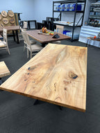 Custom Made Rectangle Book Matched Maple Table - Fractal Designs Inc