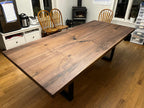 Custom Made Rectangle Book Matched Walnut Table - Fractal Designs Inc
