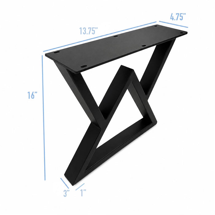 16” Peak Furniture Legs - 13.75" Wide, 1 Pair