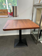 Table carrée de bistrot/de jeu en acajou - 80 x 80 cm