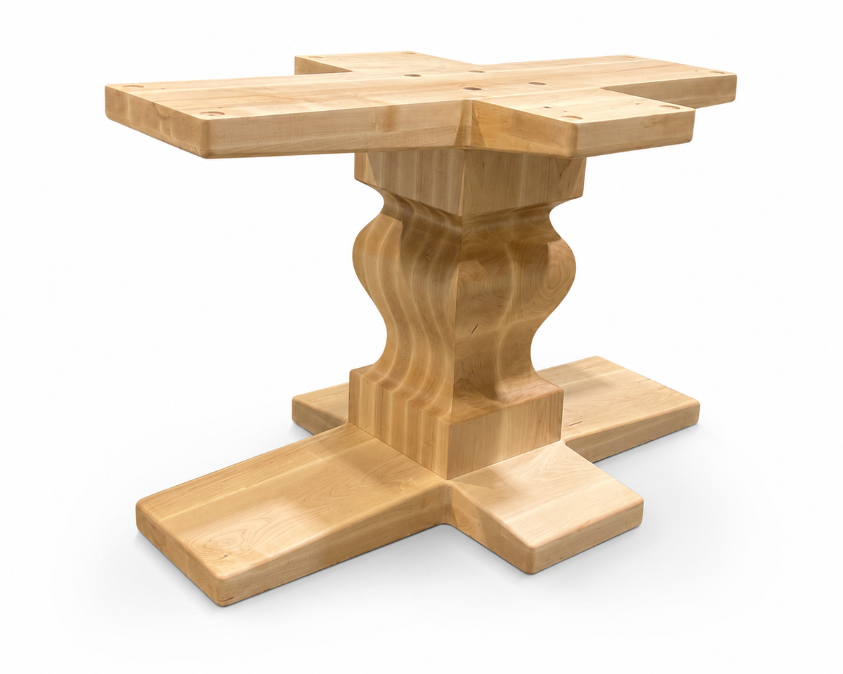 28” Montreal Hardwood Furniture Pedestal Base 28x48, 1 Set