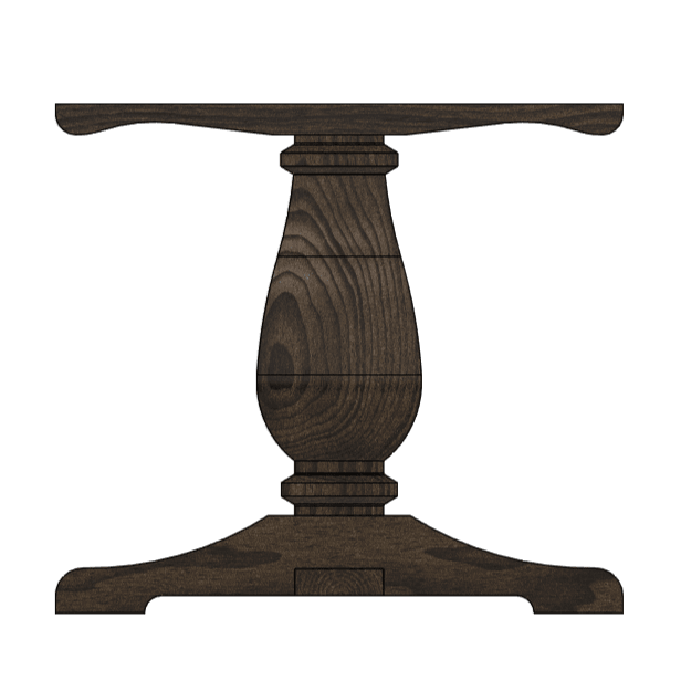 Wooden Trestle Table Legs - Pinwheel Table Base - Fractal Designs Inc