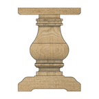 Wooden Square Turned Bench Leg - Standard Trestle - Fractal Designs Inc