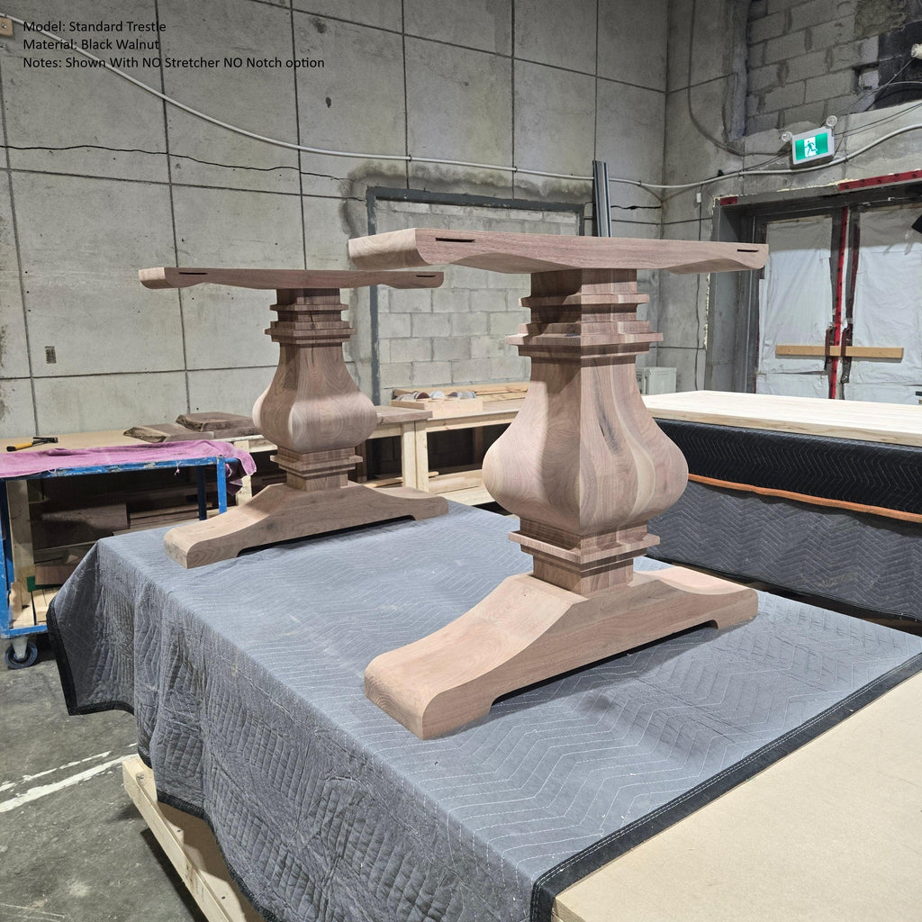 Wooden Trestle Table Leg - Standard Table Base - Fractal Designs Inc