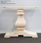 Wooden Trestle Table Leg - Standard Table Base - Fractal Designs Inc