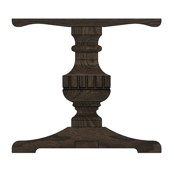 Wooden Trestle Table Leg - Tweed Trestle Base - Fractal Designs Inc