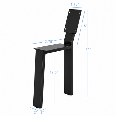 Patas de banco de 18" con respaldo, 1 par