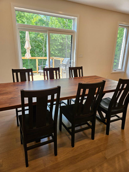Custom Made Rectangle Dimensional Walnut Table
