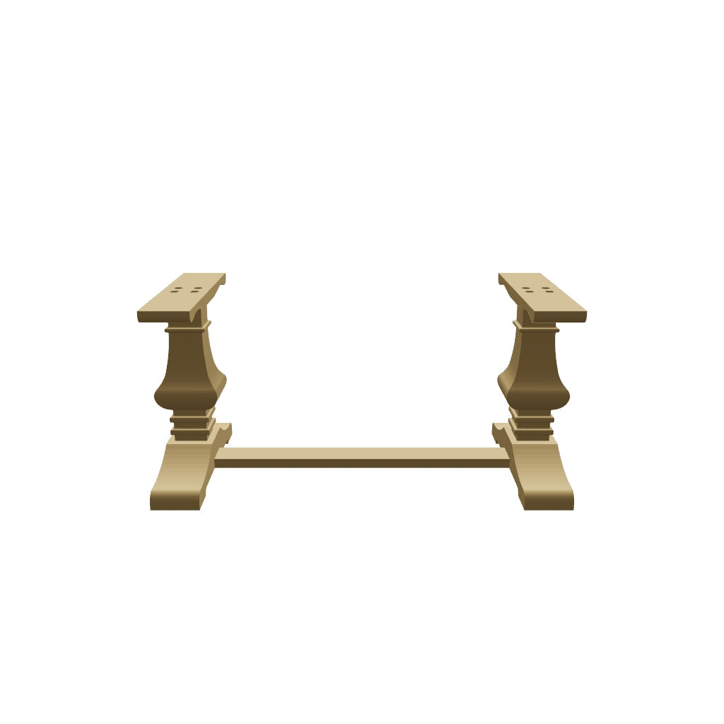 Wooden Trestle Table Leg - Chalice Table Base
