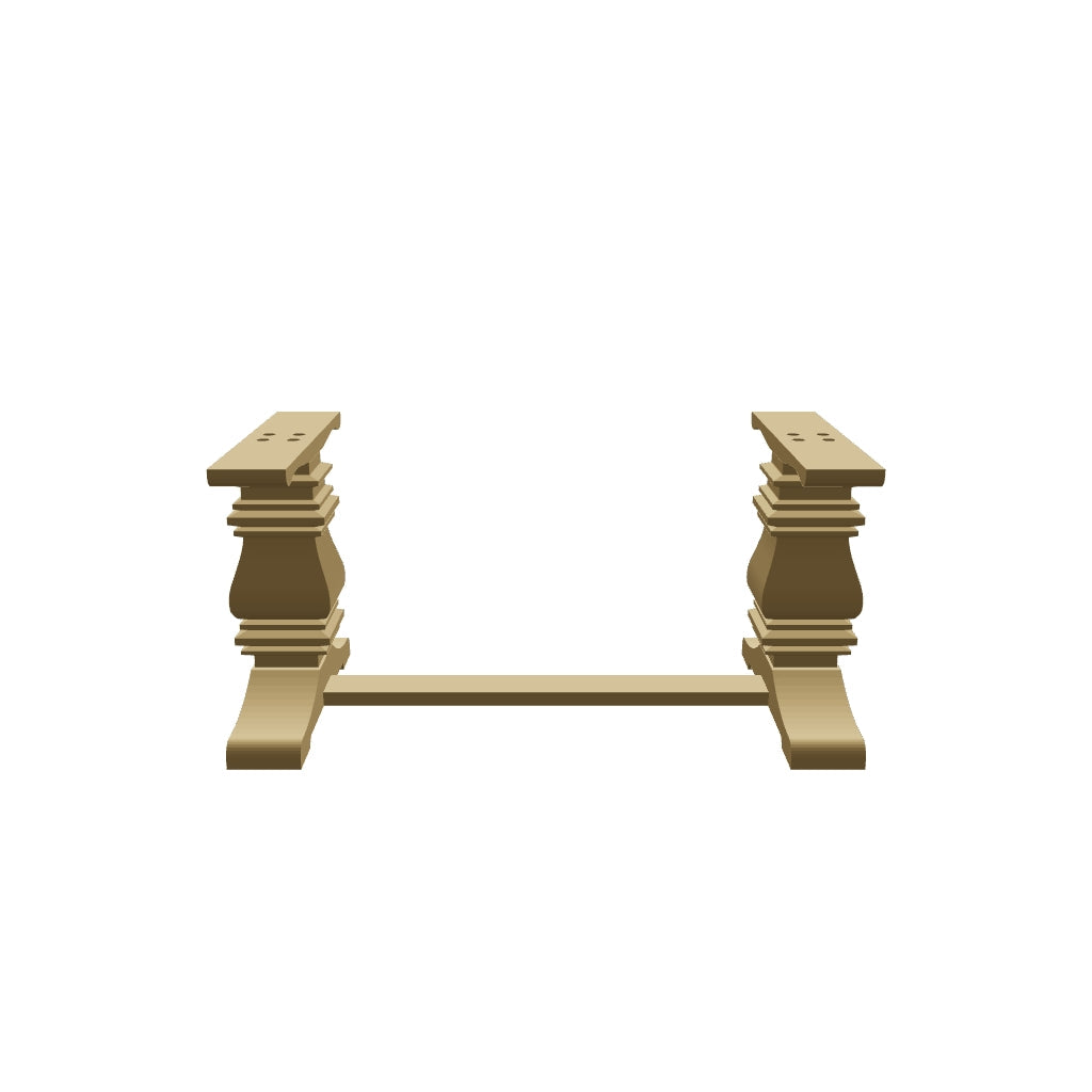 Wooden Trestle Table Leg - Chunky Trestle Base