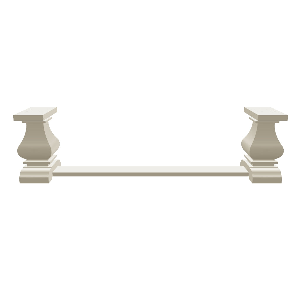 Wooden Square Turned Bench Leg/Base - Pinwheel