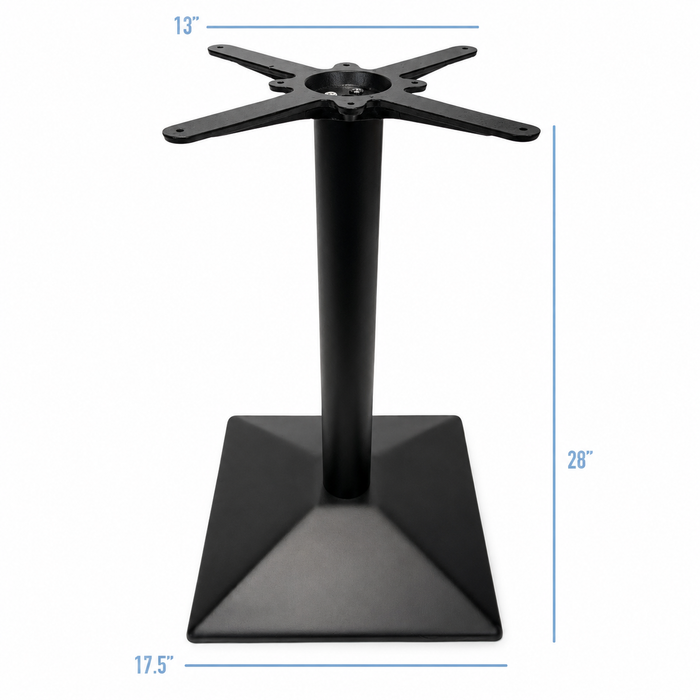 Base de table bistro carrée de 28 po, 1 pièce
