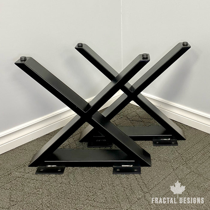 Patas para muebles en forma de X de 16" - 18" de ancho