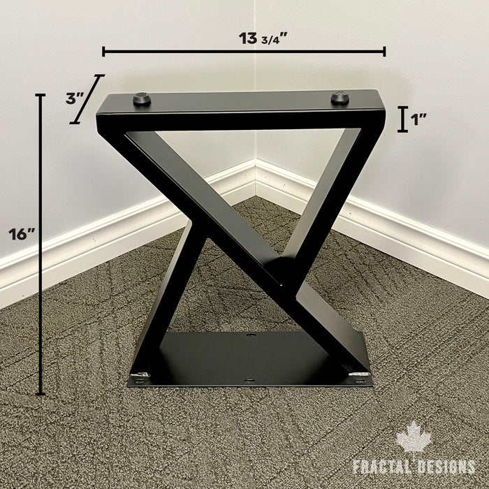 Patas para muebles en forma de Z de 16" - 13,5" de ancho