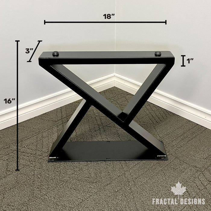 Patas para muebles en forma de Z de 16" - 18" de ancho