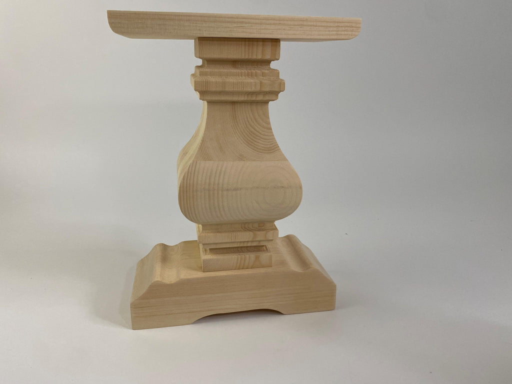 Wooden Square Turned Bench Leg - Standard Trestle - Fractal Designs Inc