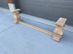 Wooden Square Turned Bench Leg/Base - Chunky Trestle - Fractal Designs Inc