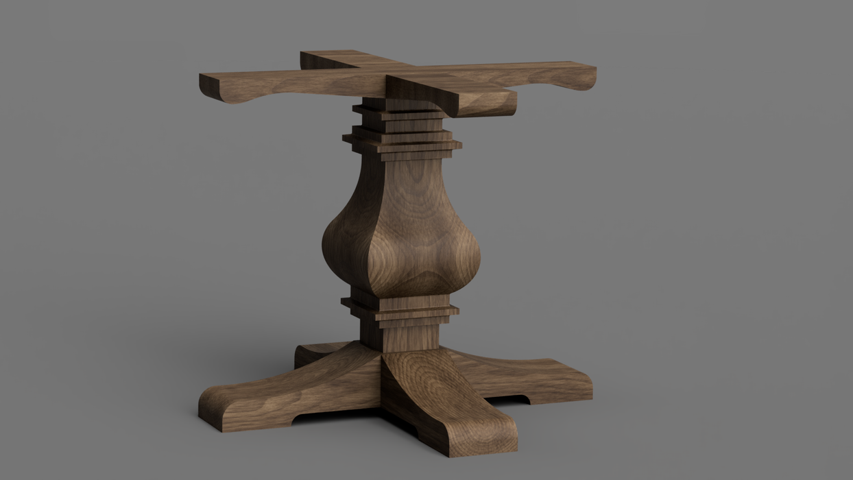 Wooden Pedestal Table Base - Standard Table Leg