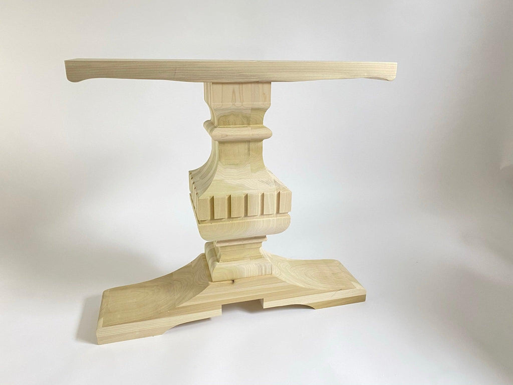 Wooden Trestle Table Leg - Tweed Trestle Base - Fractal Designs Inc