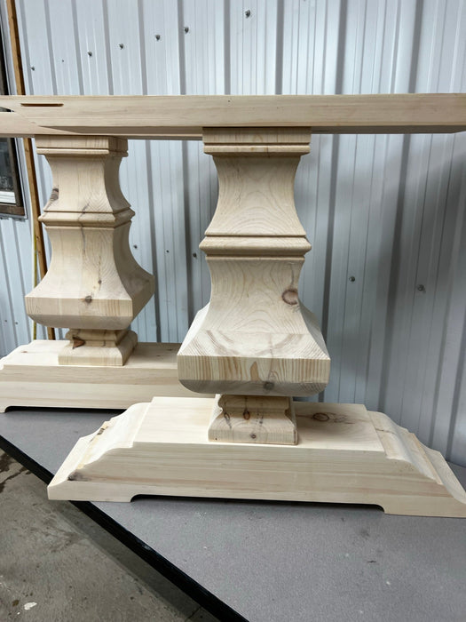 Wooden Trestle Table Leg/Base - Banks Trestle — Fractal Designs Inc