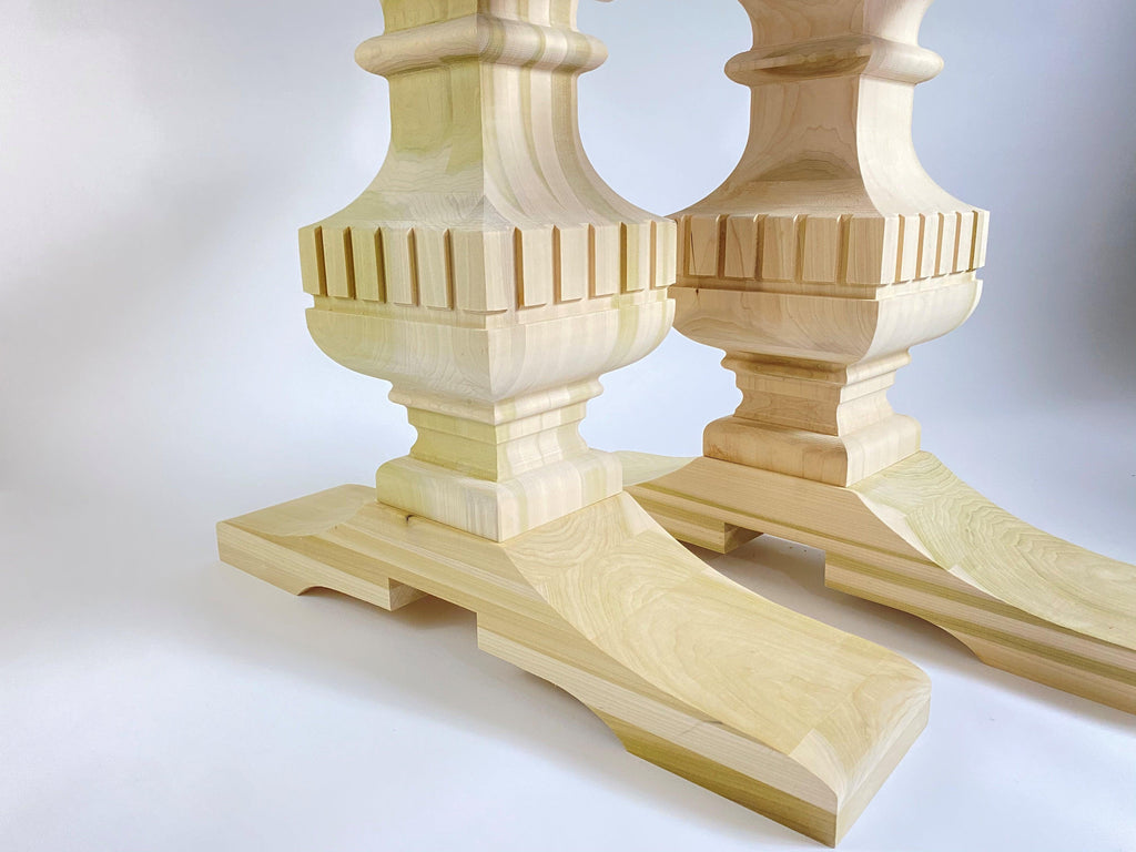 Wooden Trestle Table Leg - Tweed Trestle Base - Fractal Designs Inc
