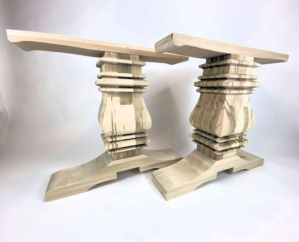 Wooden Trestle Table Leg - Chunky Trestle Base - Fractal Designs Inc