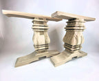Wooden Trestle Table Leg - Chunky Trestle Base - Fractal Designs Inc